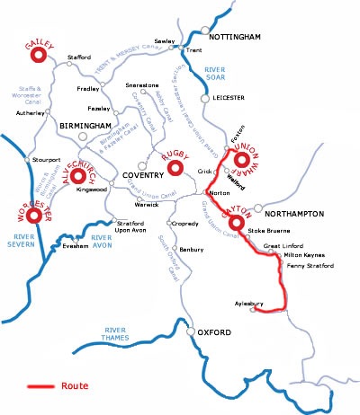 The Aylesbury And Return From Market Harborough.php cruising route map