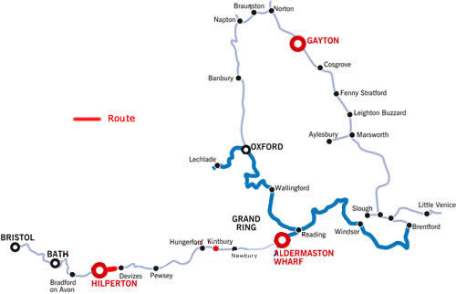 The Caen And Return From Hilperton.php cruising route map