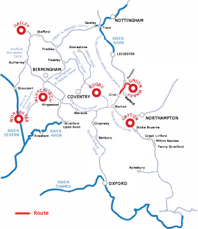 The Crick And Return From Market Harborough.php cruising route map